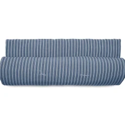 Chemin de lit coton lavé 80x200 cm LILI DÉCO bleu marine