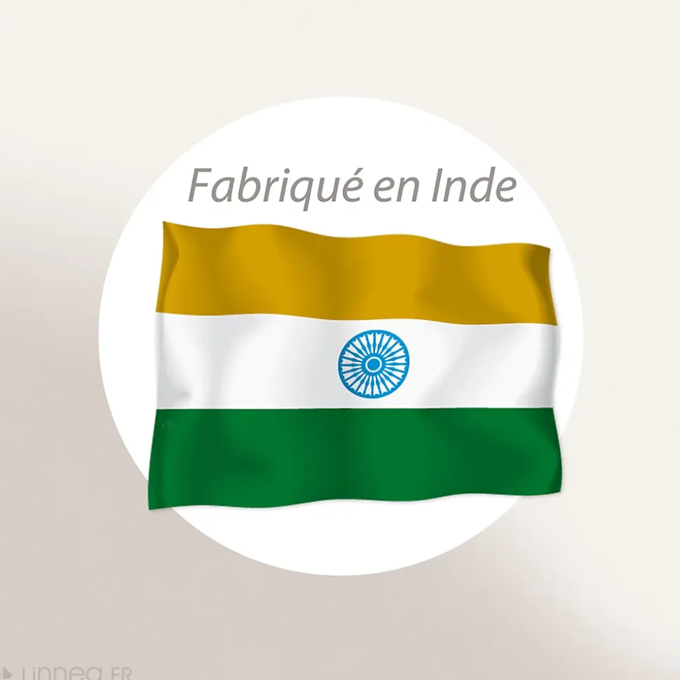 Chemin de lit coton lavé 80x200 cm HONO DÉCO marron houblon