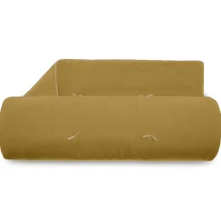 Chemin de lit coton lavé 80x200 cm HONO DÉCO marron houblon