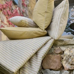 Chemin de lit coton lavé 80x200 cm LILI DÉCO marron camel