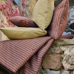 Chemin de lit coton lavé 80x200 cm LILI DÉCO marron terre cuite