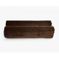 Chemin de lit velours "Isilde" Vent du sud - Bronze - 70 x 240 cm