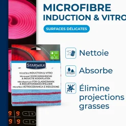 Chiffon microfibre spéciale vitrocéramique et induction