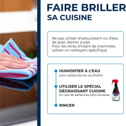 Chiffon microfibre spéciale vitrocéramique et induction