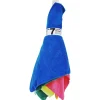 Chiffon microfibre vert, violet, jaune, bleu ciel, orange, rose et bleu marine L.34 x l.40 cm vendu par 7 pièces