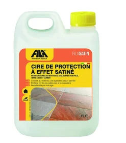 Cire de protection satinée FILASATIN - Auto-lustrante - Pour Pierres Naturelles et Terre Cuite - Le Bidon de 1 Litre