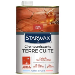 Cire nourrissante tomettes et terres cuites rouge Starwax 1L