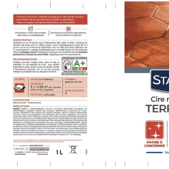 Cire nourrissante tomettes et terres cuites rouge Starwax 1L