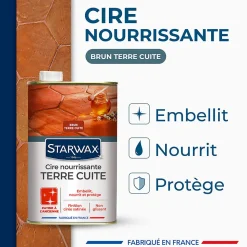 Cire nourrissante tomettes et terres cuites rouge Starwax 1L