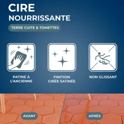 Cire nourrissante tomettes et terres cuites rouge Starwax 1L