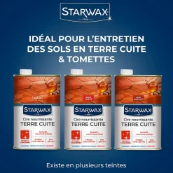 Cire tomettes et terres cuites incolore Starwax 1L