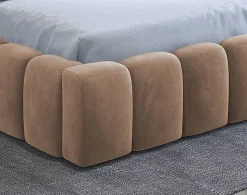 Cleo - lit coffre avec led - 160x200 cm - sommier inclus - en velours - Best Mobilier