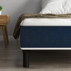 Combinaison lit matelas 90x190 cm, Matelas à Mémoire de Forme + Cadre de Lit en Fer, Comprenant 6 pieds, Epaisseur du matelas 15