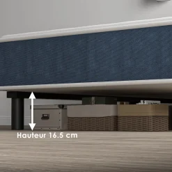 Combinaison lit matelas 90x190 cm, Matelas à Mémoire de Forme + Cadre de Lit en Fer, Comprenant 6 pieds, Epaisseur du matelas 15