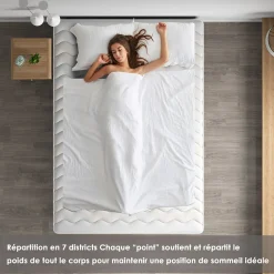 Combinaison lit matelas 90x190 cm, Matelas à Mémoire de Forme + Cadre de Lit en Fer, Comprenant 6 pieds, Epaisseur du matelas 15