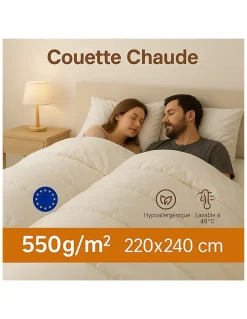 Couette 4 Saisons Très Chaude Moelleuse et Thermorégulatrice 220x240