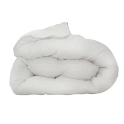 Couette anti-acariens chaude 220 x 240 cm polyester blanc