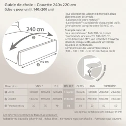 Couette automne 240x220 cm HARMONIE garnissage fibre polyester 300g/m2