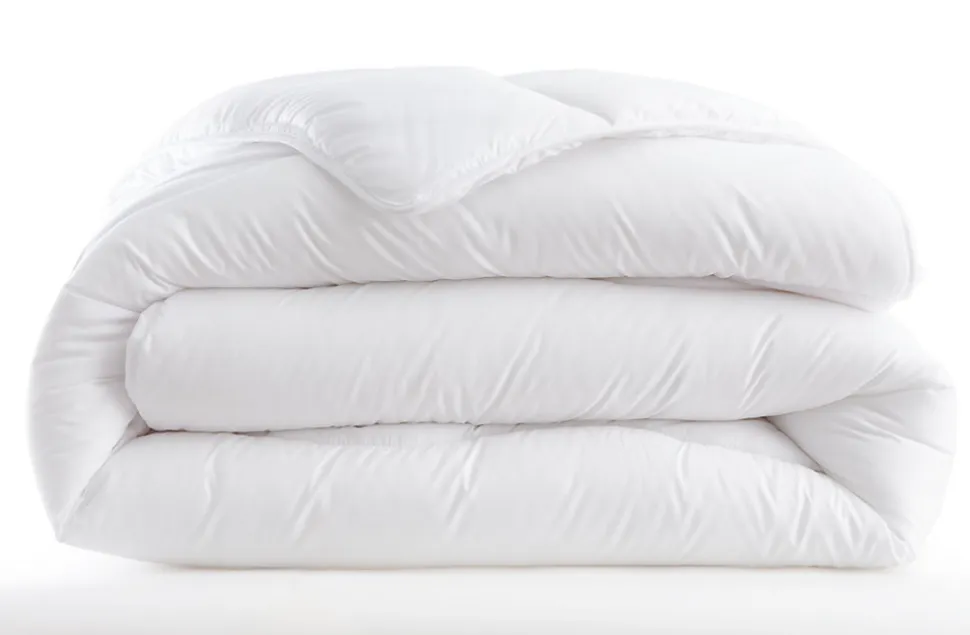 Couette chaude 140 x 200 cm polyester microfibre blanc 400g/m²
