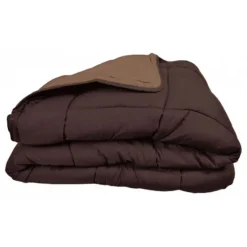 Couette chaude Bicolore Gamme Microfibre "Cocoon Non feu - Norme NF EN ISO 12952" toutes dimensions Toison d'or - Cocoon Chocolat