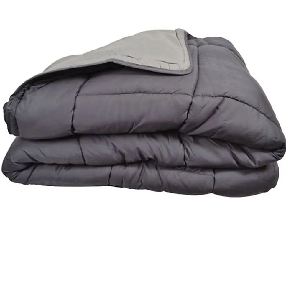 Couette chaude Bicolore Gamme Microfibre "Cocoon Non feu - Norme NF EN ISO 12952" toutes dimensions Toison d'or - Cocoon Acier Arg