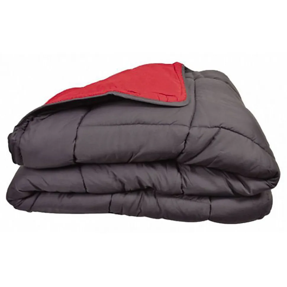 Couette chaude Bicolore Gamme Microfibre "Cocoon Non feu - Norme NF EN ISO 12952" toutes dimensions Toison d'or - Cocoon Gris Roug
