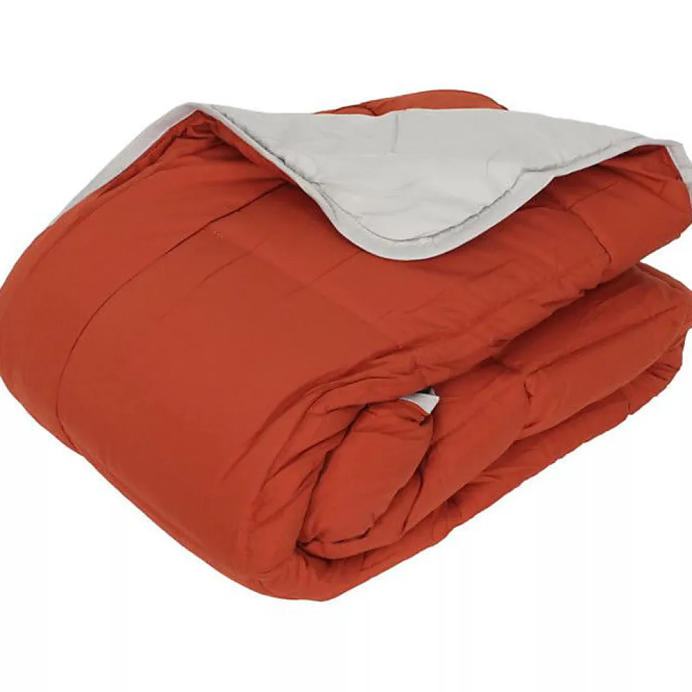 Couette chaude Bicolore Gamme Microfibre "Cocoon Non feu - Norme NF EN ISO 12952" toutes dimensions Toison d'or - Cocoon Gingembre