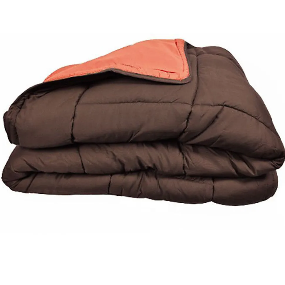 Couette chaude Bicolore Gamme Microfibre "Cocoon Non feu - Norme NF EN ISO 12952" toutes dimensions Toison d'or - Cocoon Chocolat