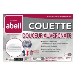 Couette chaude 400gr/m² Douceur Auvergnate - 140 x 200 cm - 1 personne - ABEIL