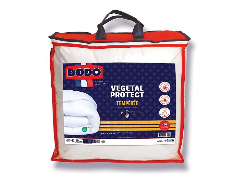 Couette DODO tempérée anti acariens naturel - 240 x 260 cm - VEGETAL PROTECT