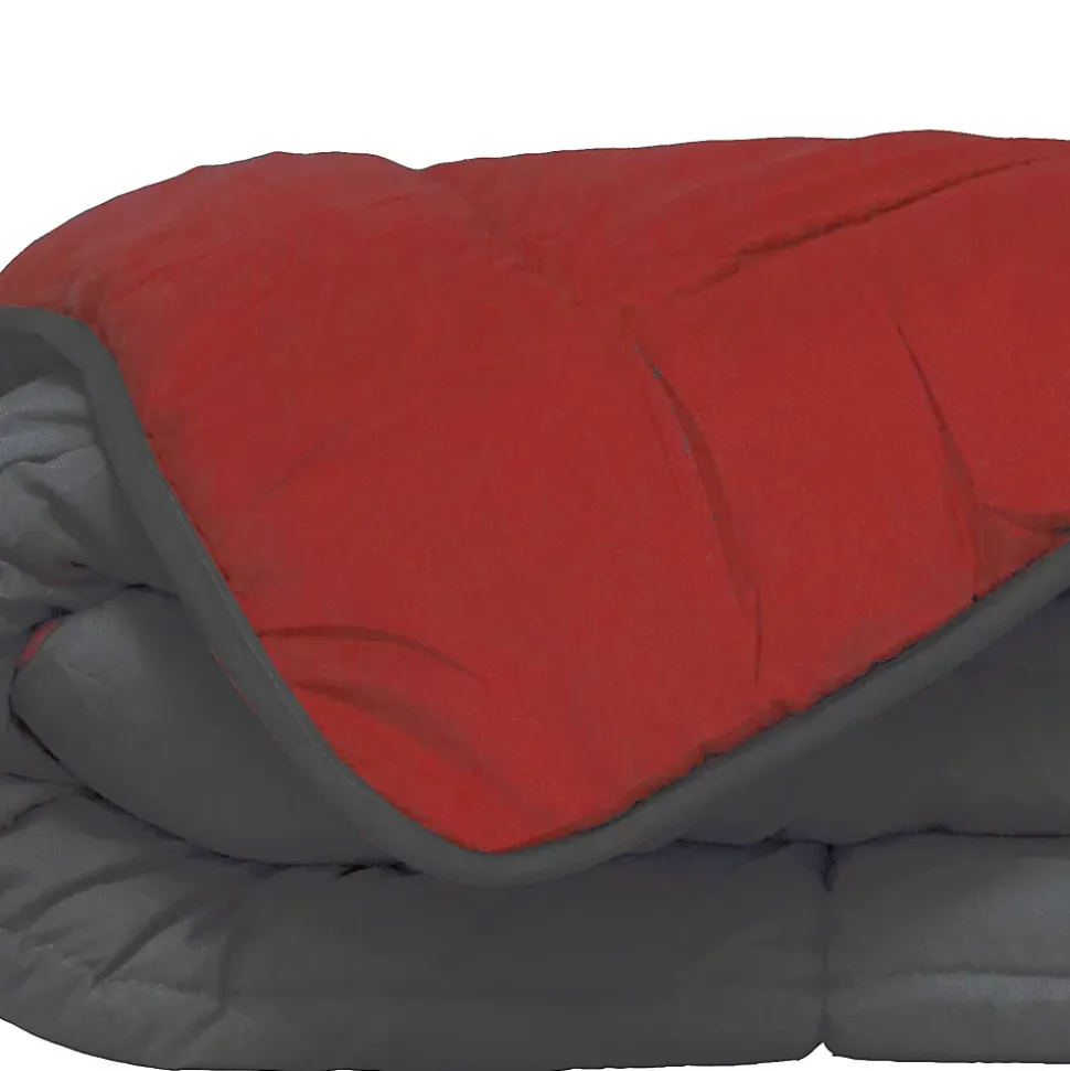 Couette d'été en microfibre bicolore (240x220 cm - Rouge)