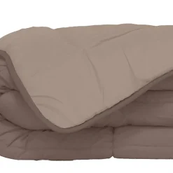 Couette d'été en microfibre bicolore (240x220 cm - Taupe)