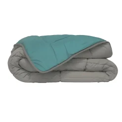 Couette d'été en microfibre bicolore (140x200 cm - Bleu)