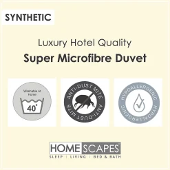 Couette hiver 200 x 200 cm en microfibre 13.5 Tog - HOMESCAPES