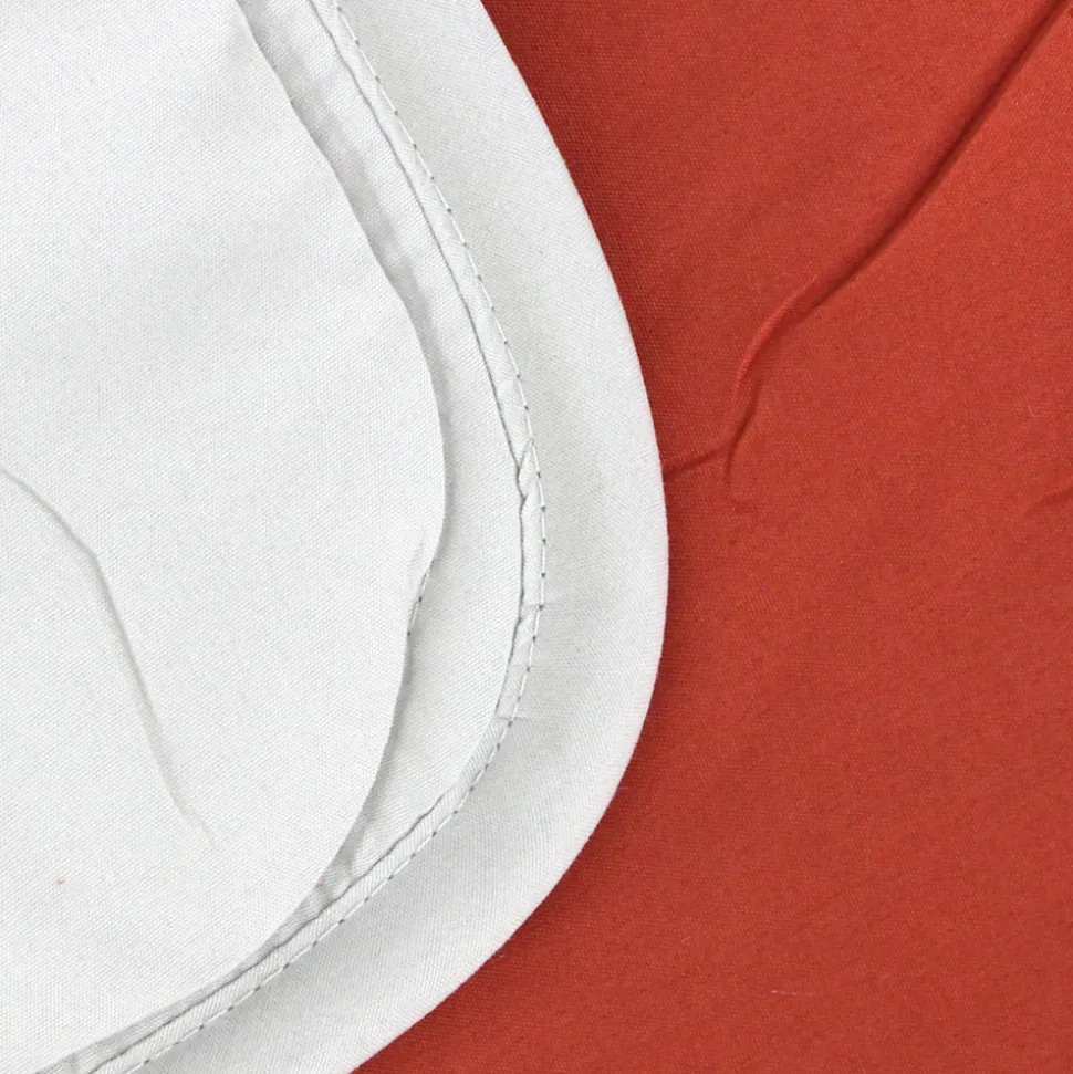 Couette hiver 140x200 cm COCOON BICOLORE Gingembre/Galet garnissage fibre polyester 400g/m2