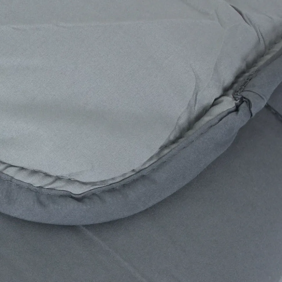 Couette hiver 200x200 cm COCOON BICOLORE Acier/Argent garnissage fibre polyester 400g/m2