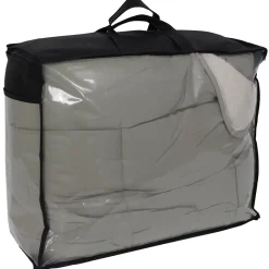 Couette hiver 260x240 cm COCOON BICOLORE Taupe/Lin garnissage fibre polyester 400g/m2