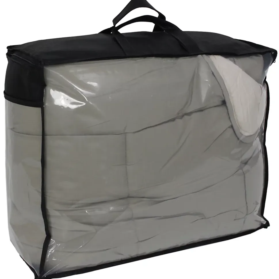 Couette hiver 260x240 cm COCOON BICOLORE Taupe/Lin garnissage fibre polyester 400g/m2