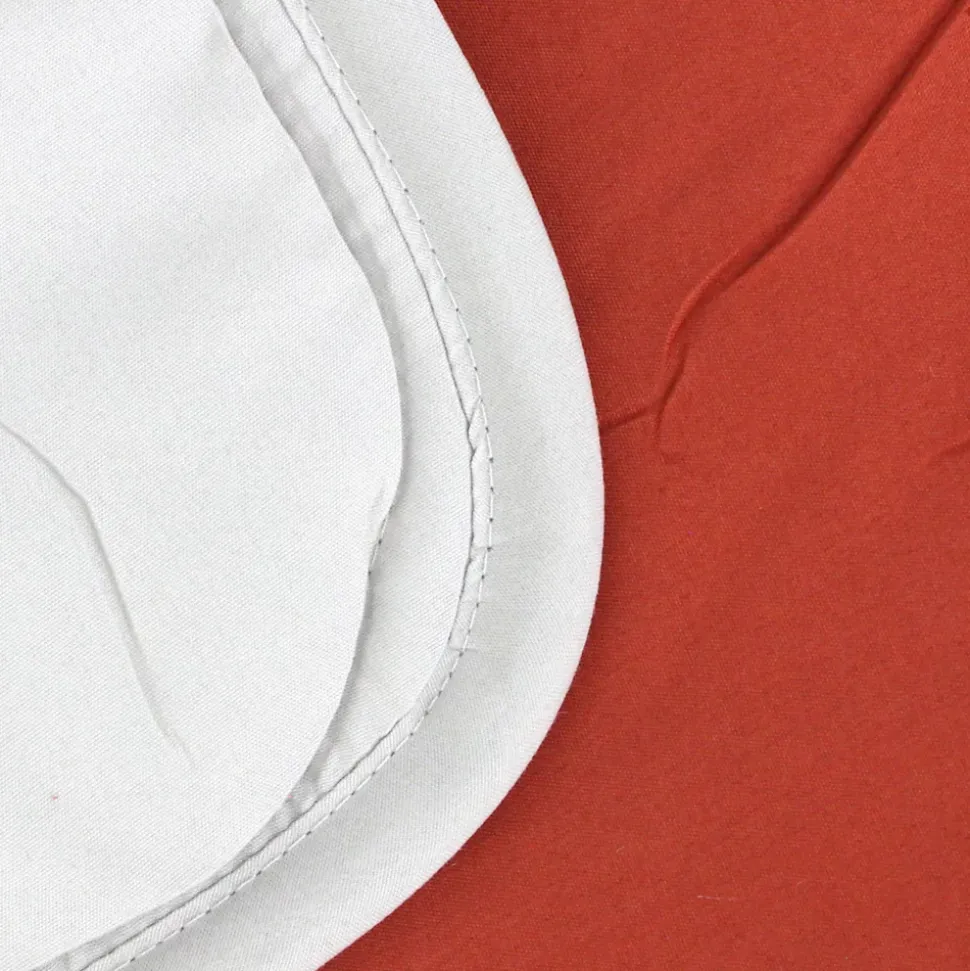 Couette hiver 200x200 cm COCOON BICOLORE Gingembre/Galet garnissage fibre polyester 400g/m2