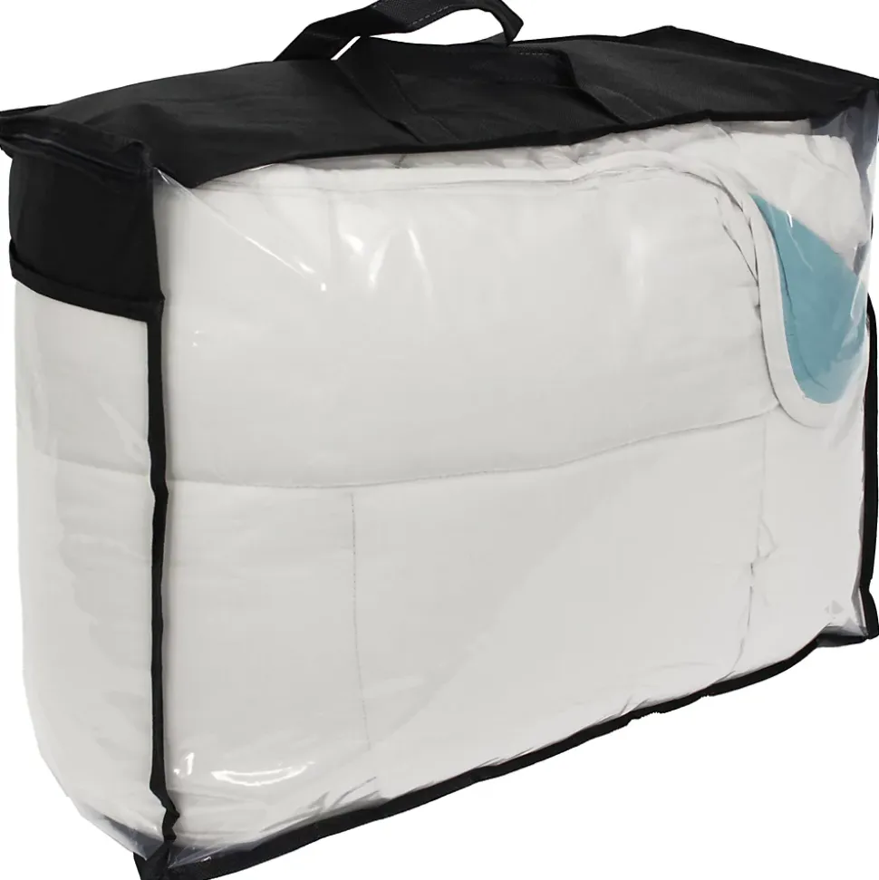 Couette hiver 200x200 cm COCOON BICOLORE Lac/Galet garnissage fibre polyester 400g/m2