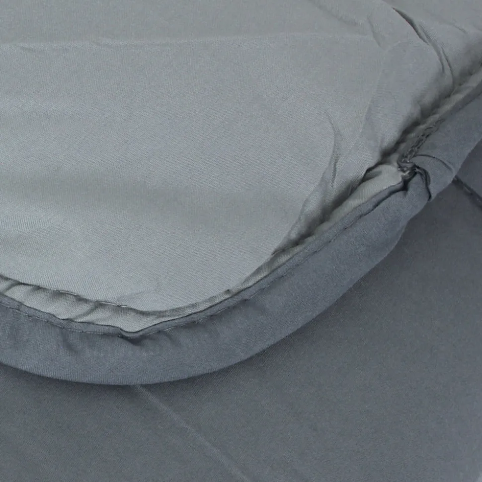 Couette hiver 140x200 cm COCOON BICOLORE Acier/Argent garnissage fibre polyester 400g/m2