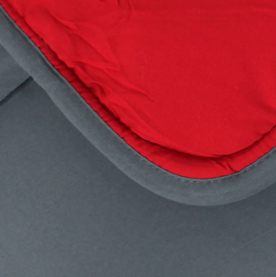 Couette hiver 140x200 cm COCOON BICOLORE Gris/Rouge garnissage fibre polyester 400g/m2