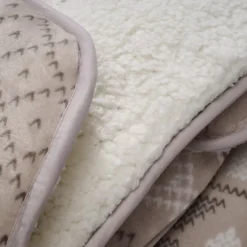 Couette Imprimée Sherpa Polaire Chaude 220x240cm CHALET