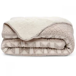 Couette Imprimée Sherpa Polaire Chaude 240x260cm CHALET