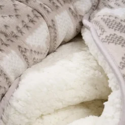 Couette Imprimée Sherpa Polaire Chaude 240x260cm CHALET