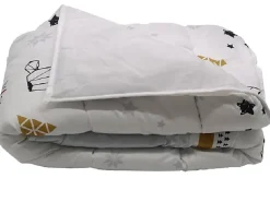 Couette Légère Imprimée Sapin Futé / Non Tissé Blanc - 1 Personne 140 x 200 - 13998