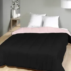 Couette légère Noir / Rose pale - 2 personnes 220 x 240 - 13242-2
