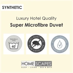 Couette légère été 260x220 cm - Couette 2 personnes - Microfibre - HOMESCAPES