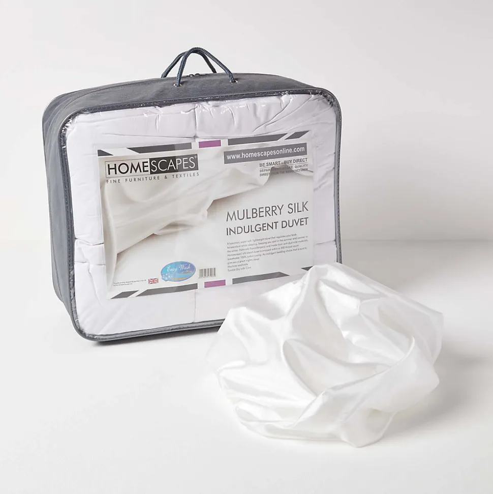 Couette légère été 155x220 cm - Couette 1 personne - Soie de Mûriers - HOMESCAPES