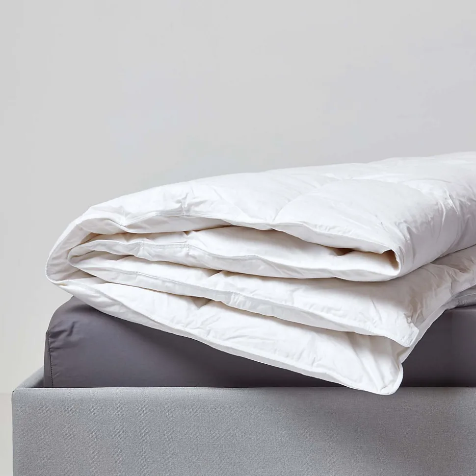 Couette légère été 230x220 cm - Couette 2 personnes - Duvet et plumes d'oie - HOMESCAPES